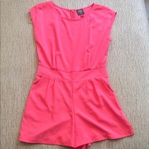 Vince Camuto Bright Pink Romper- size XS